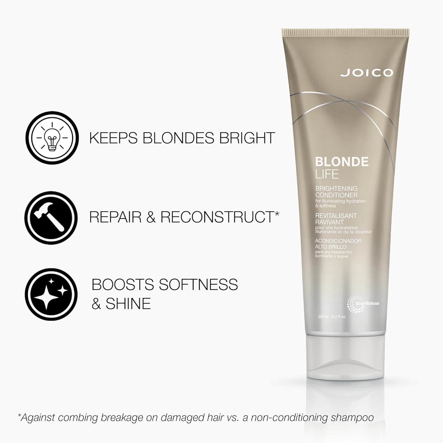 Pack joico blonde life con tratamiento GRATIS 1 Cepillo desenredante Wetbrush