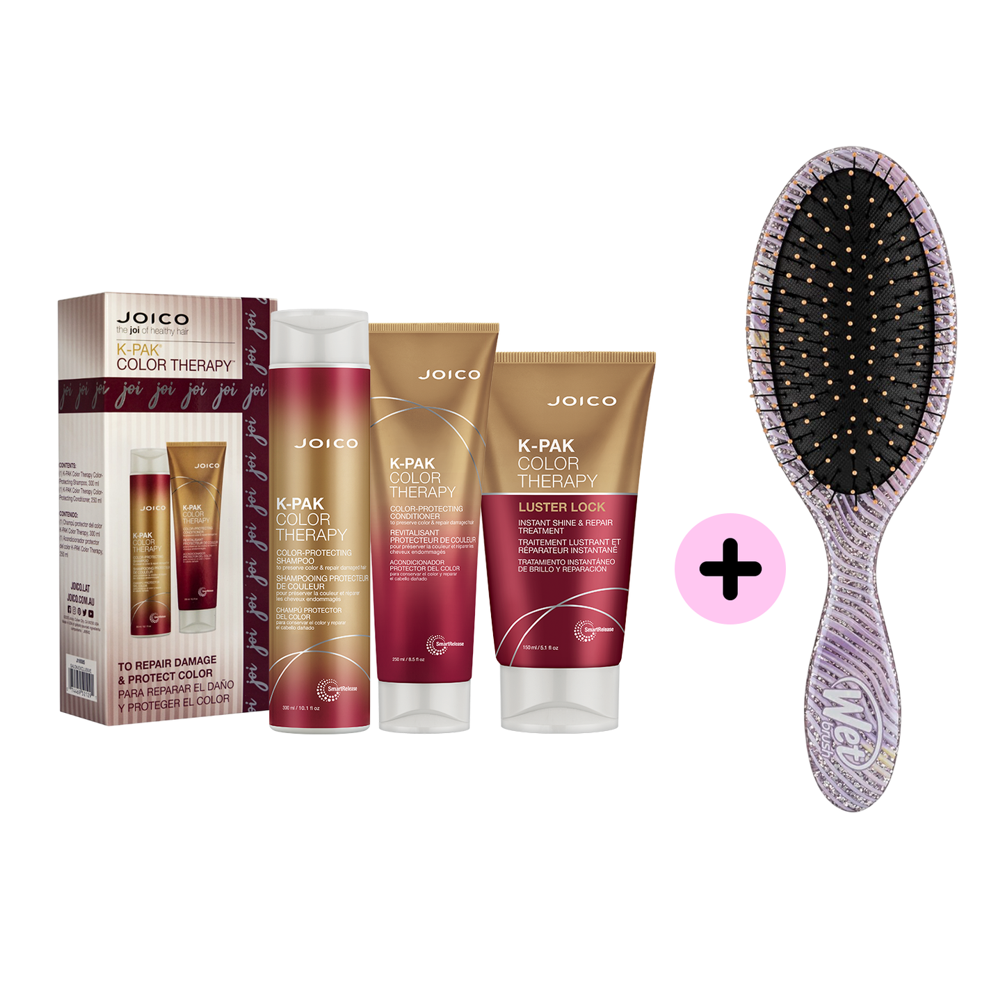 Pack joico color therapy con tratamiento GRATIS 1 Cepillo desenredante Wetbrush