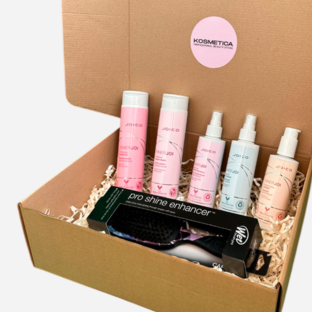 Box vegano cabello teñido  Joico Inner Joi Preserve + Cepillo Wet Brush de regalo