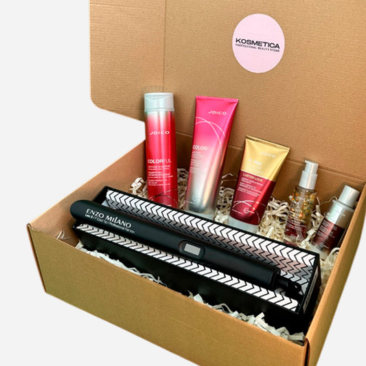 Box cabello teñido  Joico Color Full + Plancha Profesional de regalo