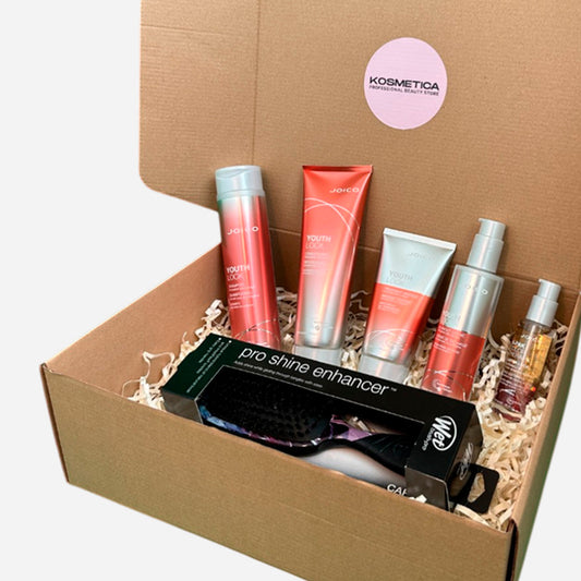 Box anti-age Joico Youthlock + Cepillo Wet Brush de regalo
