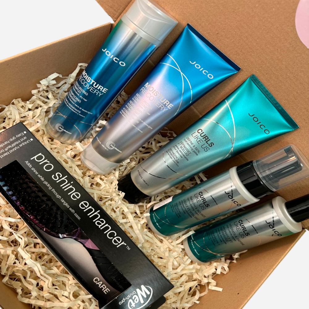 Box rizos Joico Curl like Us + Cepillo Wet Brush de regalo