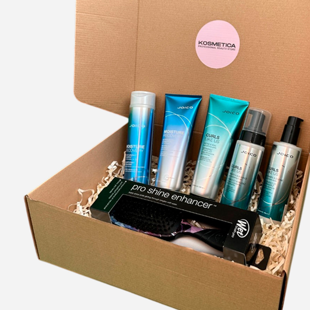Box rizos Joico Curl like Us + Cepillo Wet Brush de regalo