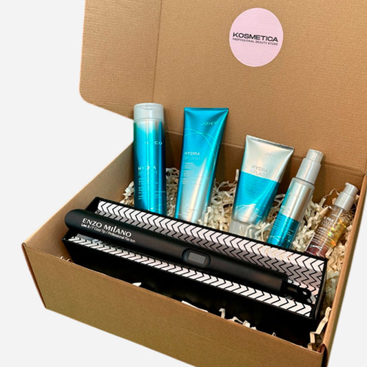 Box hidratación cabello fino a medio  Joico Hydra Splash + Plancha Profesional de regalo