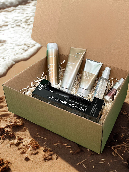 Box reparación cabello con mechas Joico Blonde Life + Cepillo Wet Brush de regalo