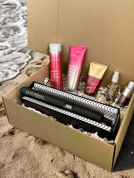 Box cabello teñido  Joico Color Full + Plancha Profesional de regalo
