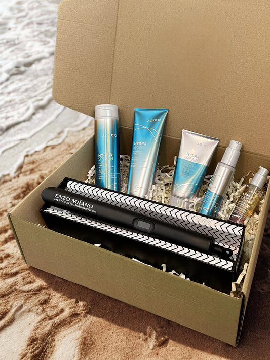 Box hidratación cabello fino a medio  Joico Hydra Splash + Plancha Profesional de regalo