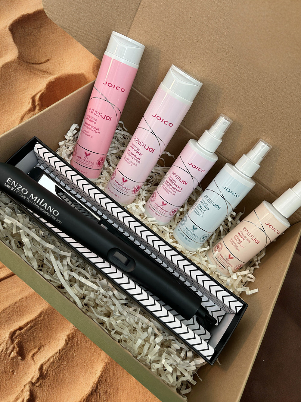 Box vegano cabello teñido Joico Inner Joi Preserve + Plancha Profesional de regalo